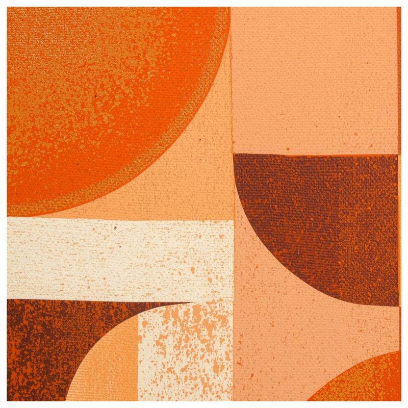 Couvertures de formes géométriques orange, L 50 po x H 60 po
