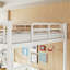 Lit mezzanine robuste en métal avec échelles et garde-corps faciles à monter, conception peu encombrante pour les enfants et les adolescents (sans matelas)-132915867-132915869