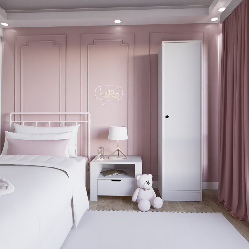 Berend 1 Door Manufactured Wood Wardrobe