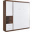 Armoire murale blanche - Solution compacte pour les maisons Support de matelas confortable Matériau de contreplaqué et de bonne nuit de sommeil Multifonctionnel avec un côté Processus d'assemblage simple Pleine grandeur Enregistrer Ajouter-716090836