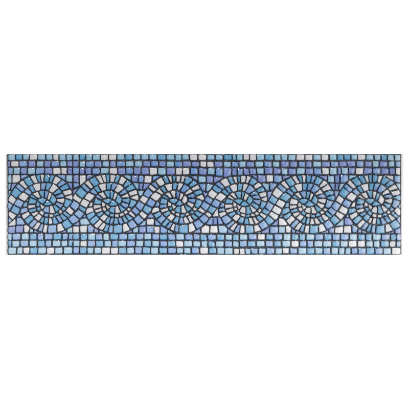 Captain Riptide 8" x 2" Blue Ceramic Specialty Trim in Blue/White