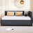 Linen Fabric Daybed With Movable Trundle, Gray, Robust Bed Frame, No Box Spring Needed Gray Requirement, Classic Design For Stable Structure And Space Saving-877255432