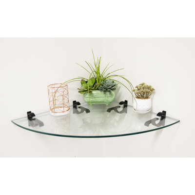 Tablette d'angle en verre Daesean