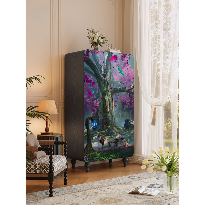 Armoire simple et moderne en bois massif