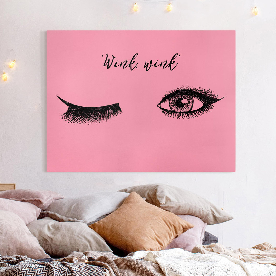 Leinwandbild Wimpern Chat - Wink