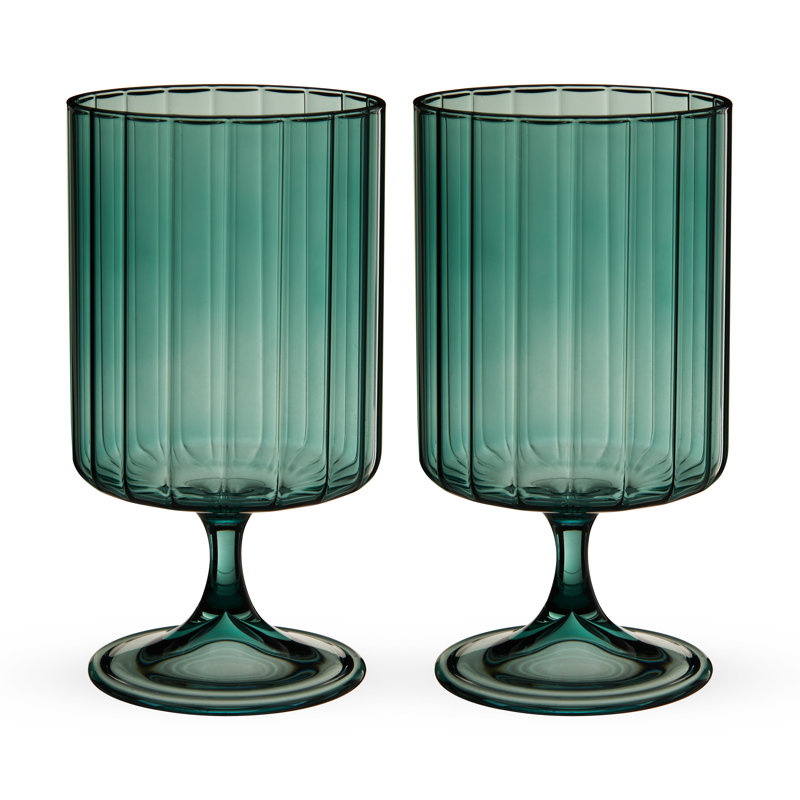Ensemble de 2 verres à pied Malachite