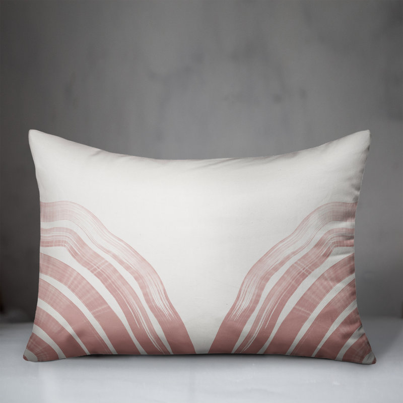 Abstract Outdoor Throw Pillow, Pink