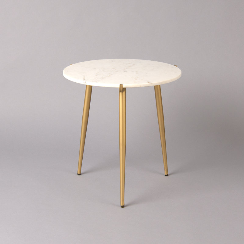 Table de bout à 3 pieds avec plateau en marbre northtrop