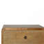 Table de chevet courbée en bois massif, 2 tiroirs, chêne-brun clair, brun clair