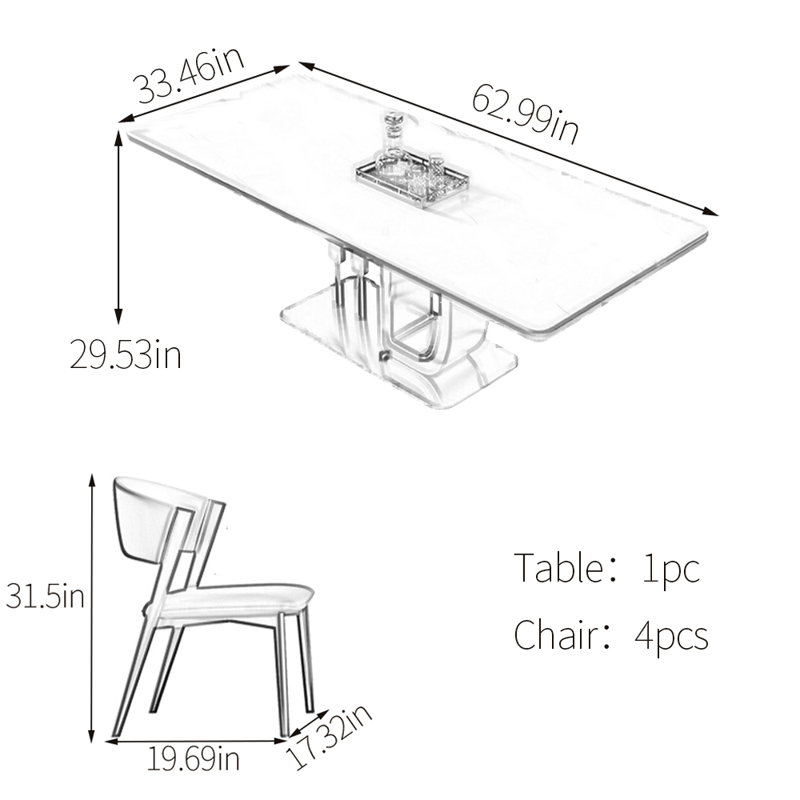 Freels, H 29,53 po x L 62,99 po x l 33,46 po, Blanc