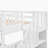 Stairway Twin-Over-Full Bunk Bed With Storage And Guard Rail For Bedroom, White Color(OLD SKU :LT000019AAK)-2065943136