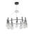 12- Light Ring Chandelier - Black
