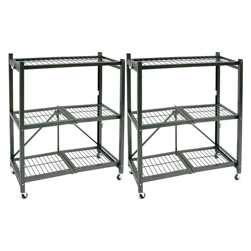 35.4'' W Metal Shelving Unit with Wheels