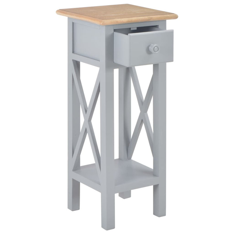 Luna End Table, Light Grey
