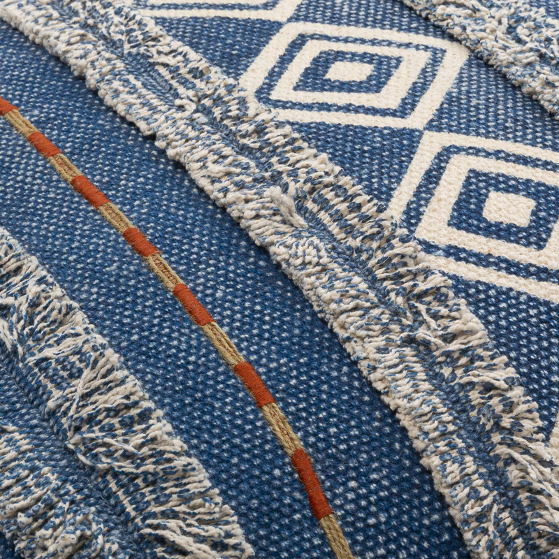Geometric Cotton Throw Pillow, 18" x 18"