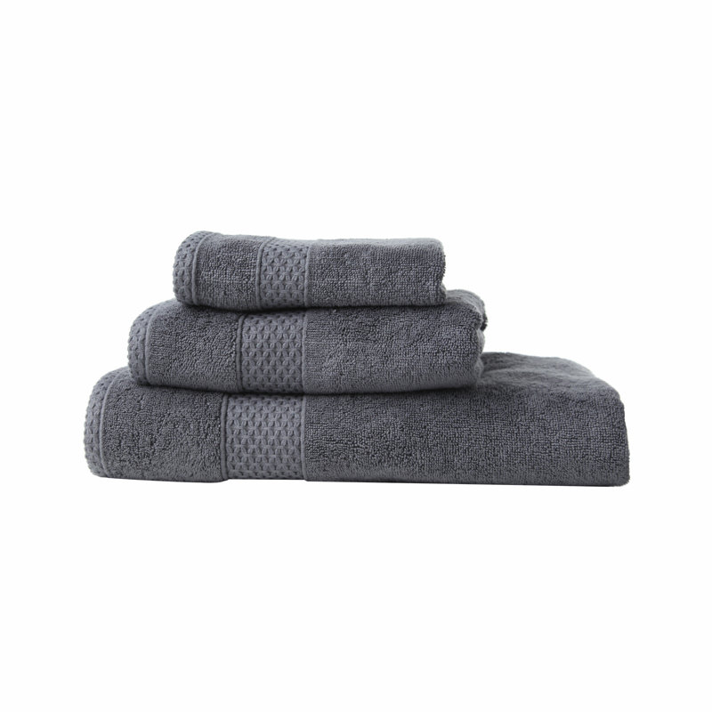 Aaidah Plush Hand Towel, Anthracite Grey