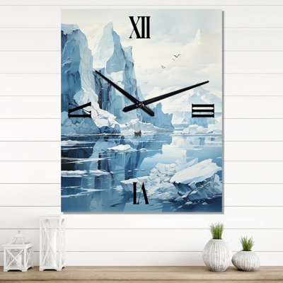 Horloge murale bleue Iceberg