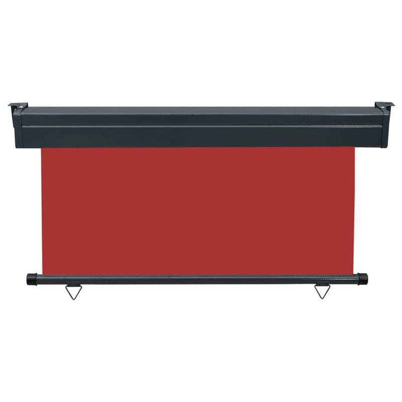 vidaXL Retractable Side Awning Roll Up Window Shade Folding Privacy Screen, Red