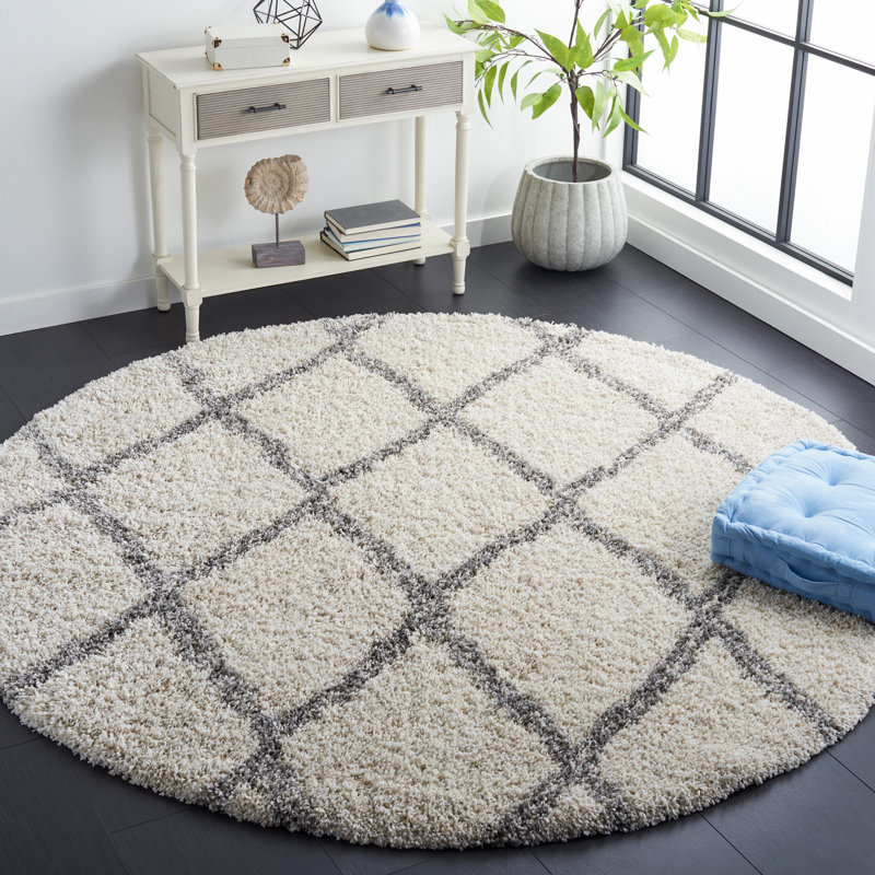 Rizco Shag Performance Geometric Rug, Square 7'