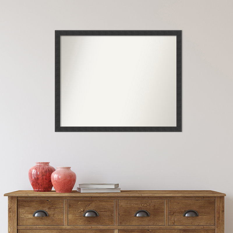 Miroir mural en bois noir Mezzanotte, 24 po x 30 po