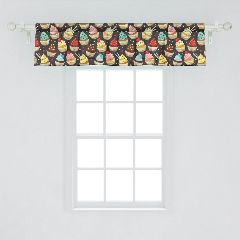 Multicolore cantonnière Ambesonne Cupcake, L 42 po x L 18 po