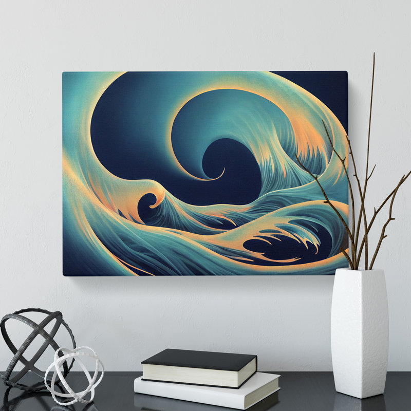 Surreal Wave - Wrapped Canvas Print, 35cm H x 50cm W x 3cm D