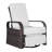 Outdoor Wicker Swivel Recliner Chair, Reclining Backrest, Lifting Footrest, 360° Rotating Basic, Water Resistant Cushions for Patio-143013880