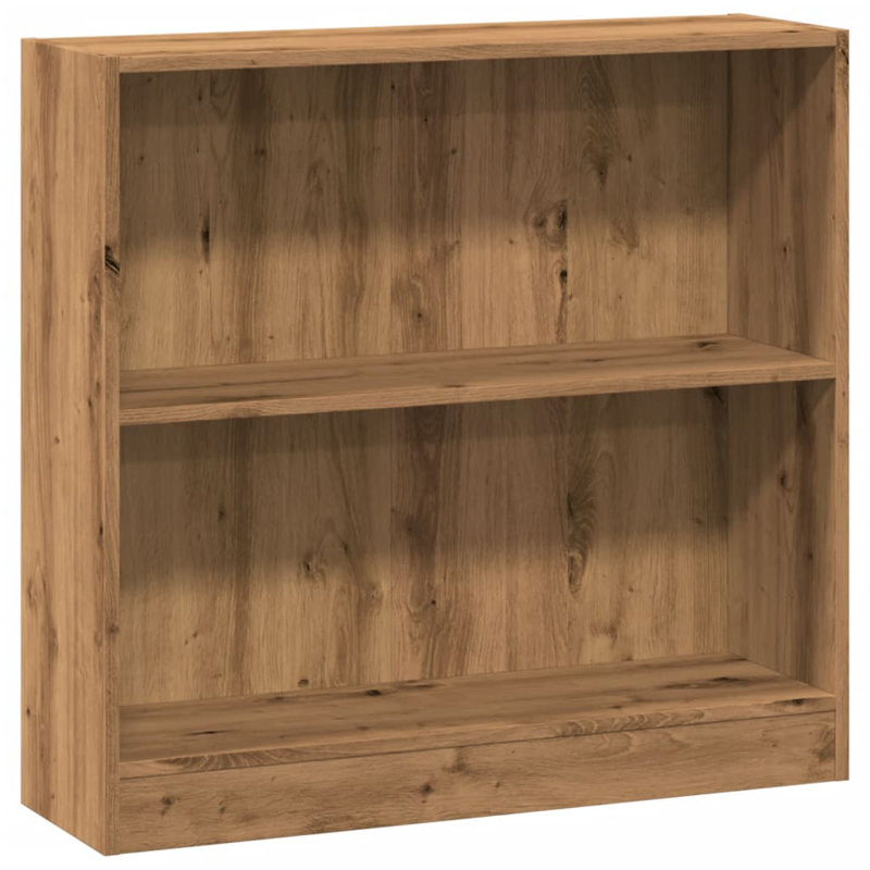 Rian Standard Bookcase, (2 Shelves) 76cmH x 60cmW x 24cmD, Grey Sonoma