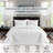 Pointehaven Black Velvet  Oversized Chevron Quilt Set, Twin/Twin Extra Long-117333994-117334000