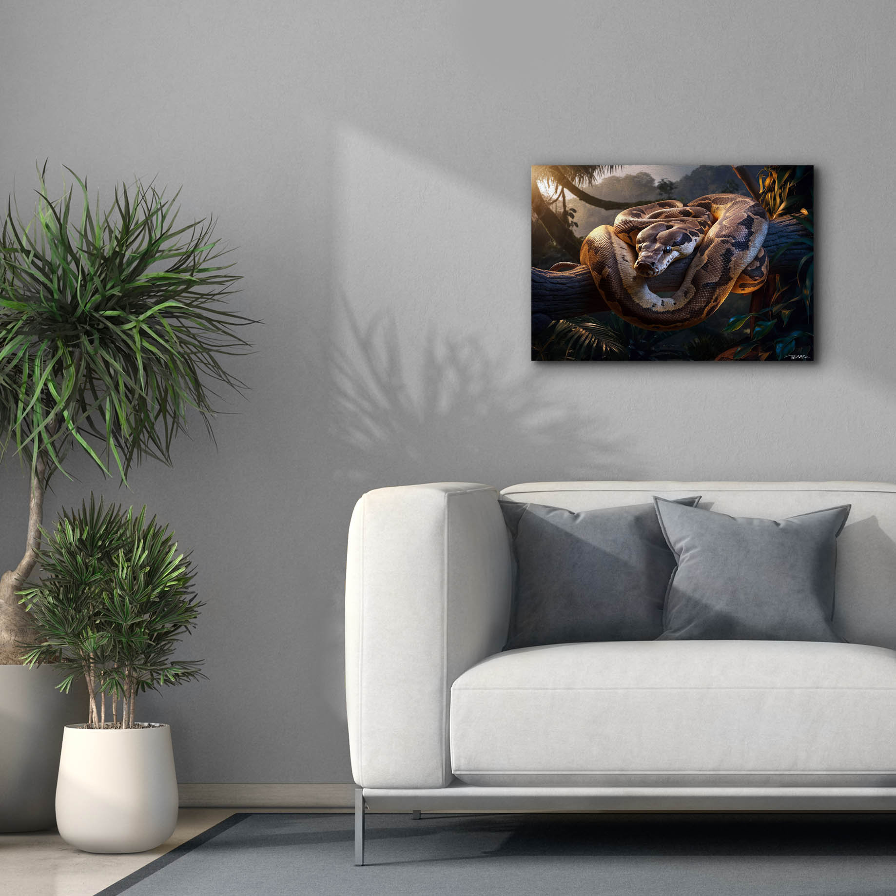 Epic Graffiti 'Python In The Jungle' by Momart Canvas Wall Art | Wayfair