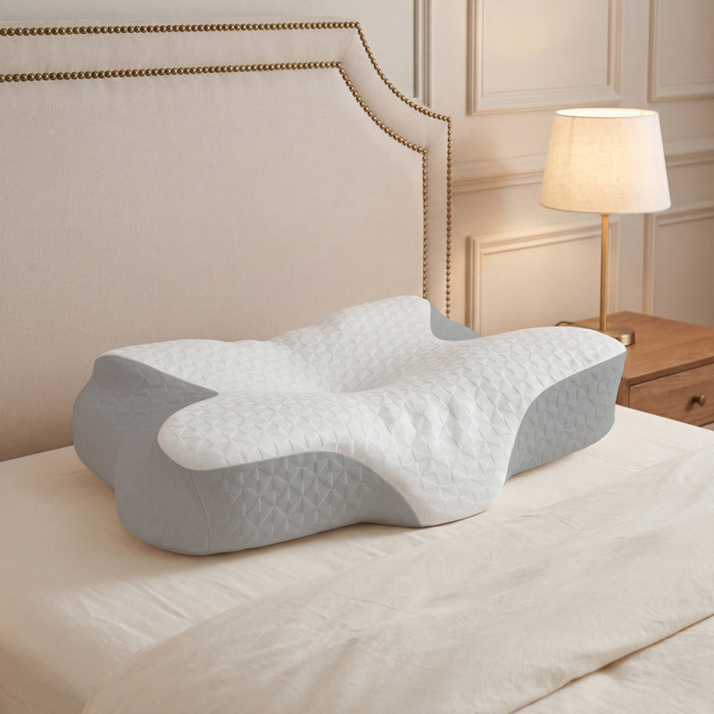 Oreiller ergonomique de luxe à mémoire de forme pour la douleur au cou et le soulagement de la douleur, oreillers orthopédiques réglables pour une hauteur personnalisable