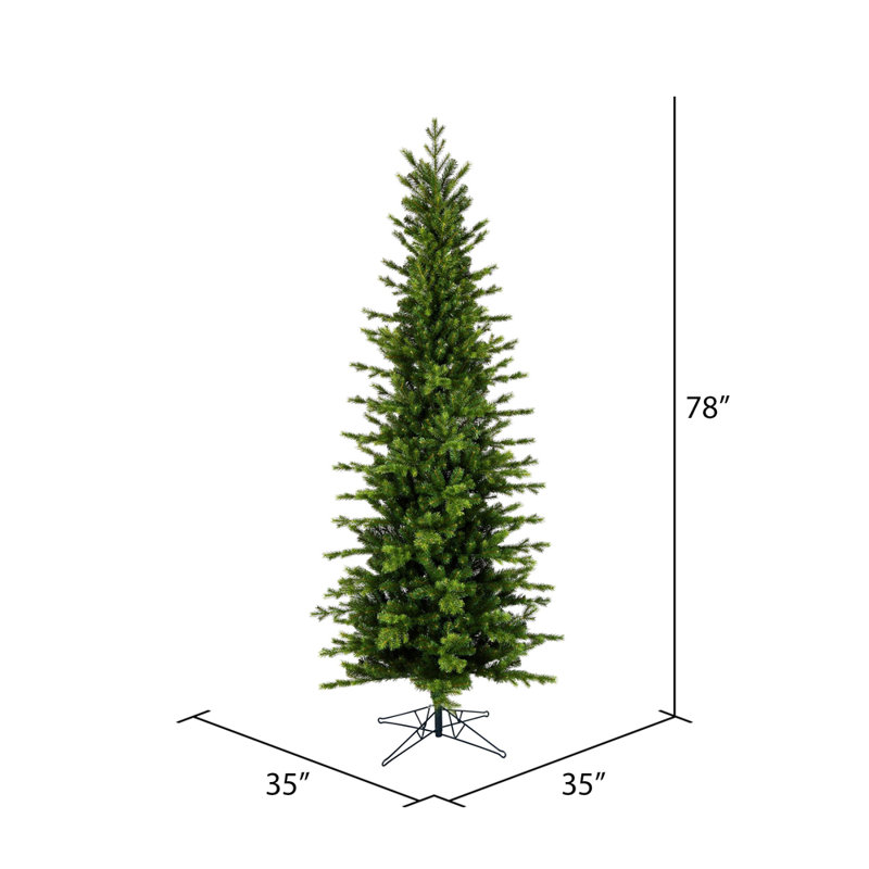 Moutauk Pine Artificial Christmas Pencil Tree, 6.5' H