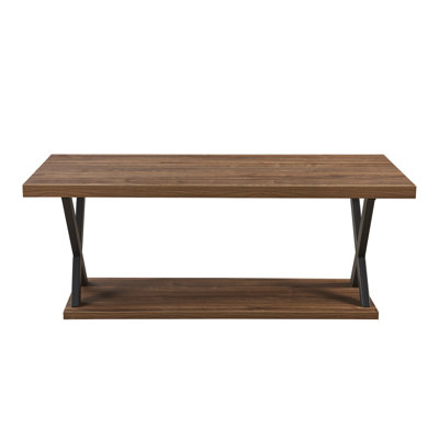 Table basse avec tablette de rangement Arether