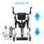 Fauteuil de transfert réglable à levage hydraulique, douche et commode 4 en 1 avec dossier