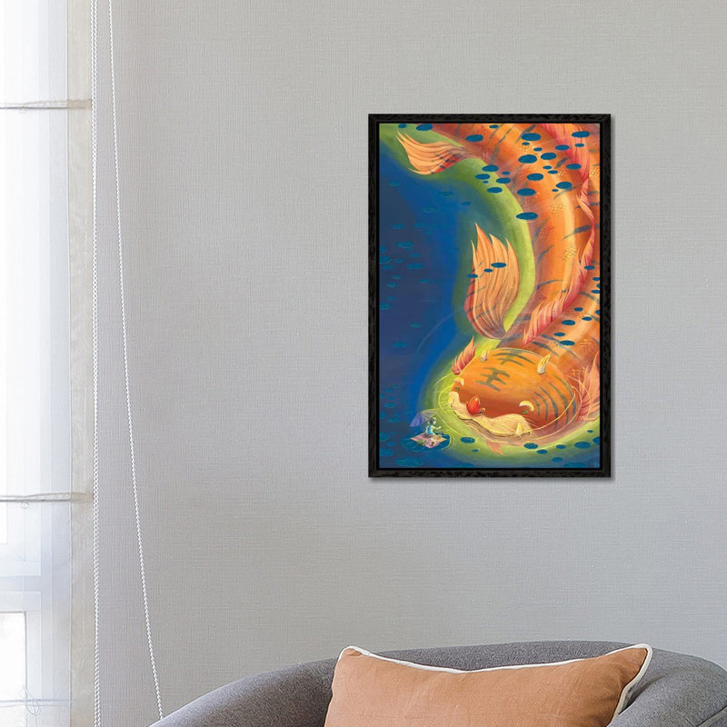 Lily's Kitty 1 Piece Wall Art on Canvas, 66.04 cm H x 45.72 cm W, Black Framed