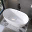 Baignoire autoportante ovale Fslefay 51'' en acrylique avec trop-plein