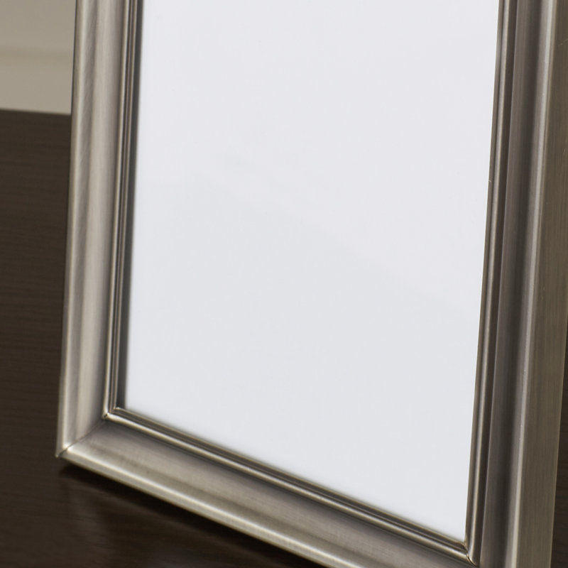 Pewter Metal Beveled Picture Frame, 5" x 7"