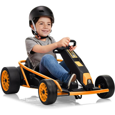 24V Electric Ride On Go Kart for Kids, 8 MPH Drifting Racing Car, for Kids 8+ Years