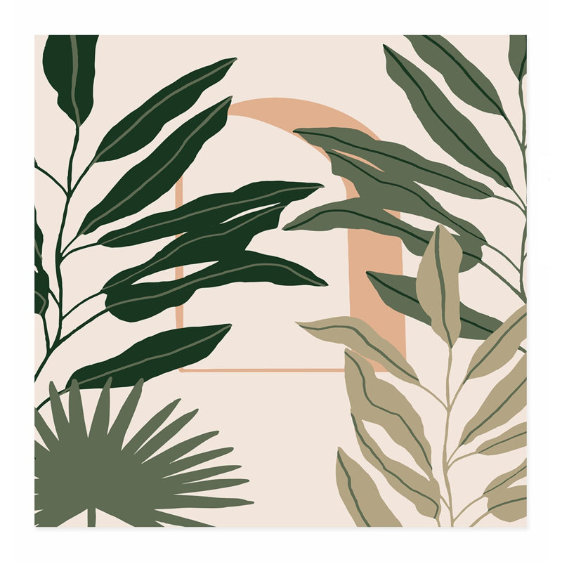 «Botanical Tropical Leaves», reproduction d'art non encadrée, H 10 po x l 10 po