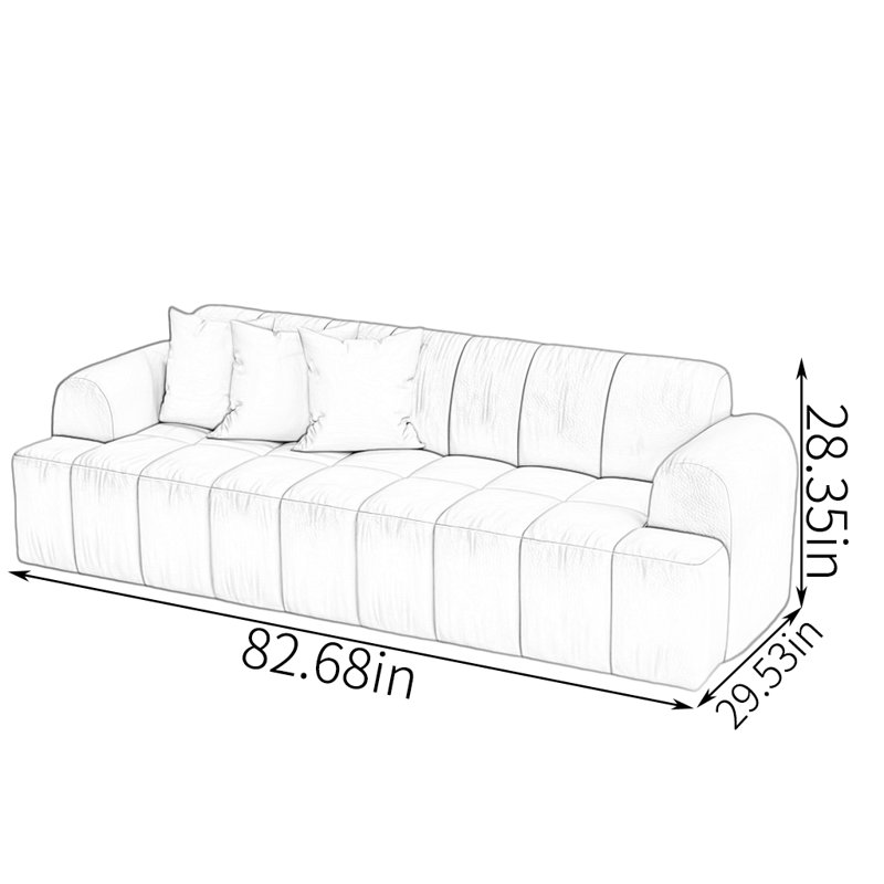 Kanesia, H 28,35 po x l 82,68 po x P 29,53 po, 2, Gris / Orange
