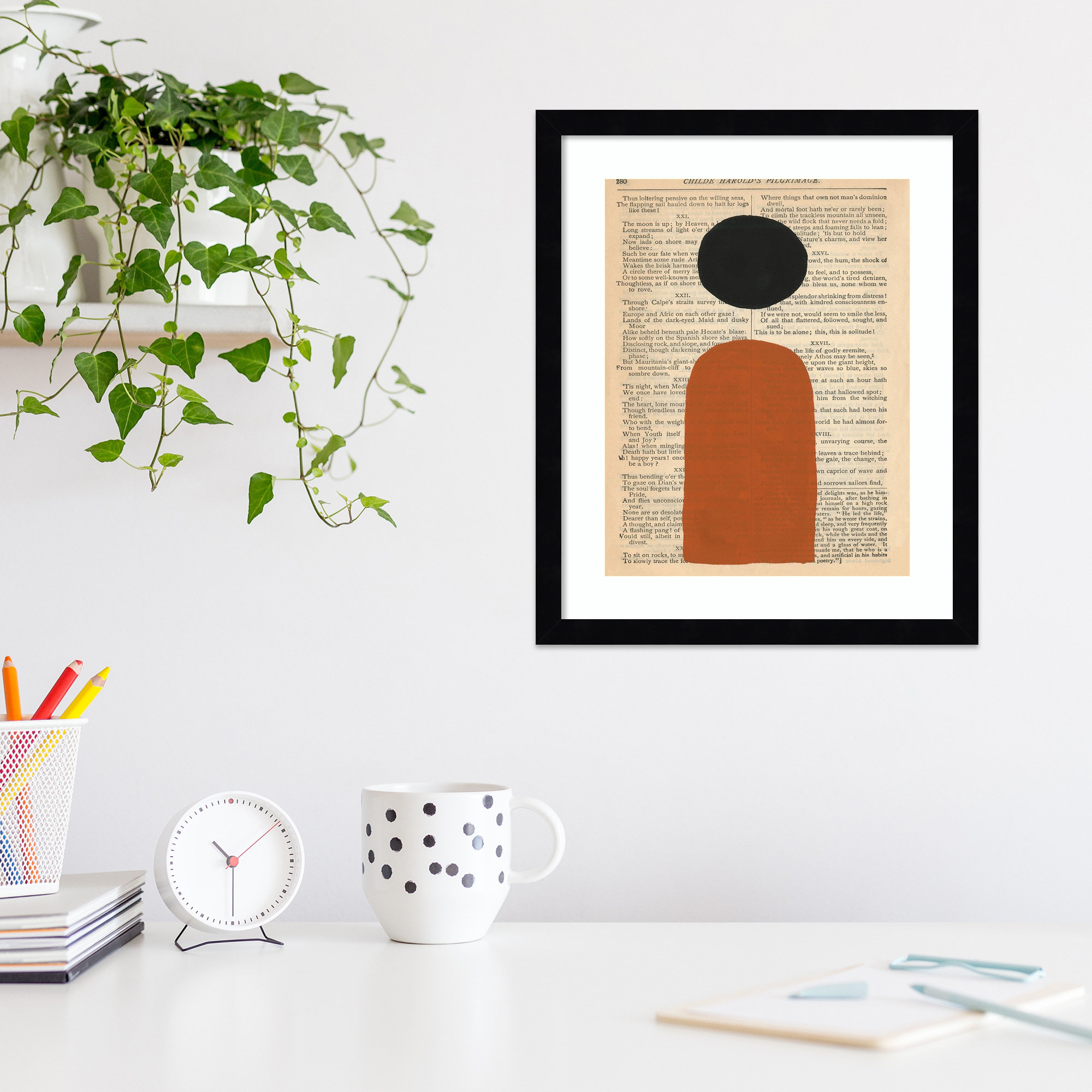 Modern Prose by W. Stramel, Black, 17" W x 21" H