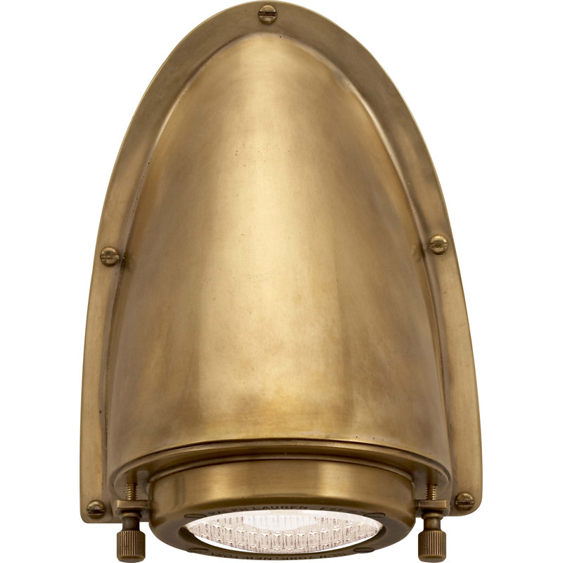 Ralph Lauren Home Grant 1 Light Flush Mounted Sconce, Natural Brass