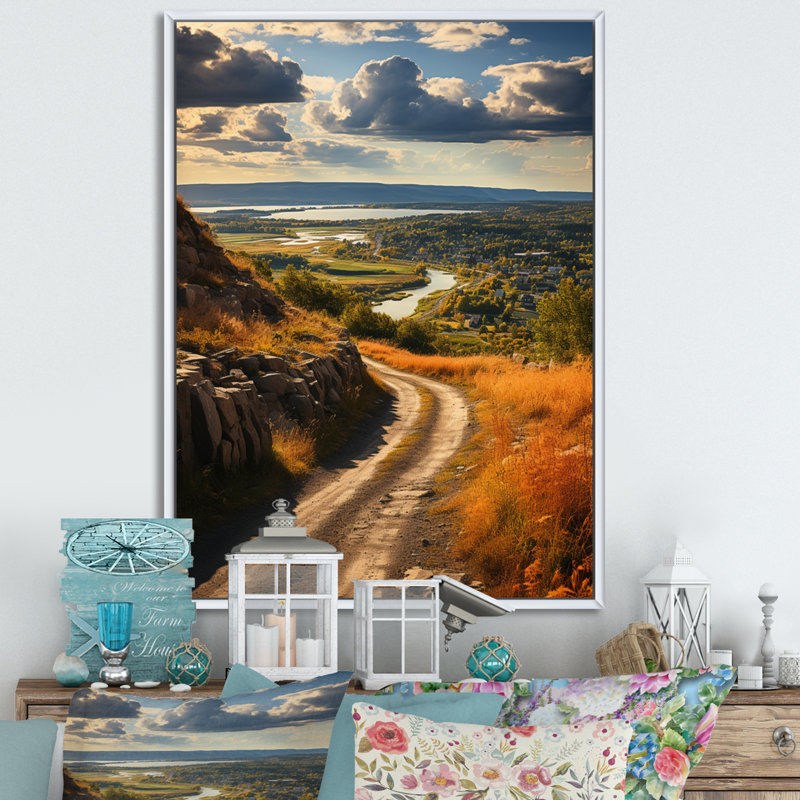 Vermont Mountain Landscape II, reproduction d'art sur toile, Cadre flottant blanc, H 20 po x l 12 po