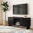 Modern TV Stand, 2 Door with Middle Shelf  (59 x 16 x 25in), Black-282875177-282875178