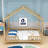 House Bed With Slats And Safety Railings-723540006-723540004