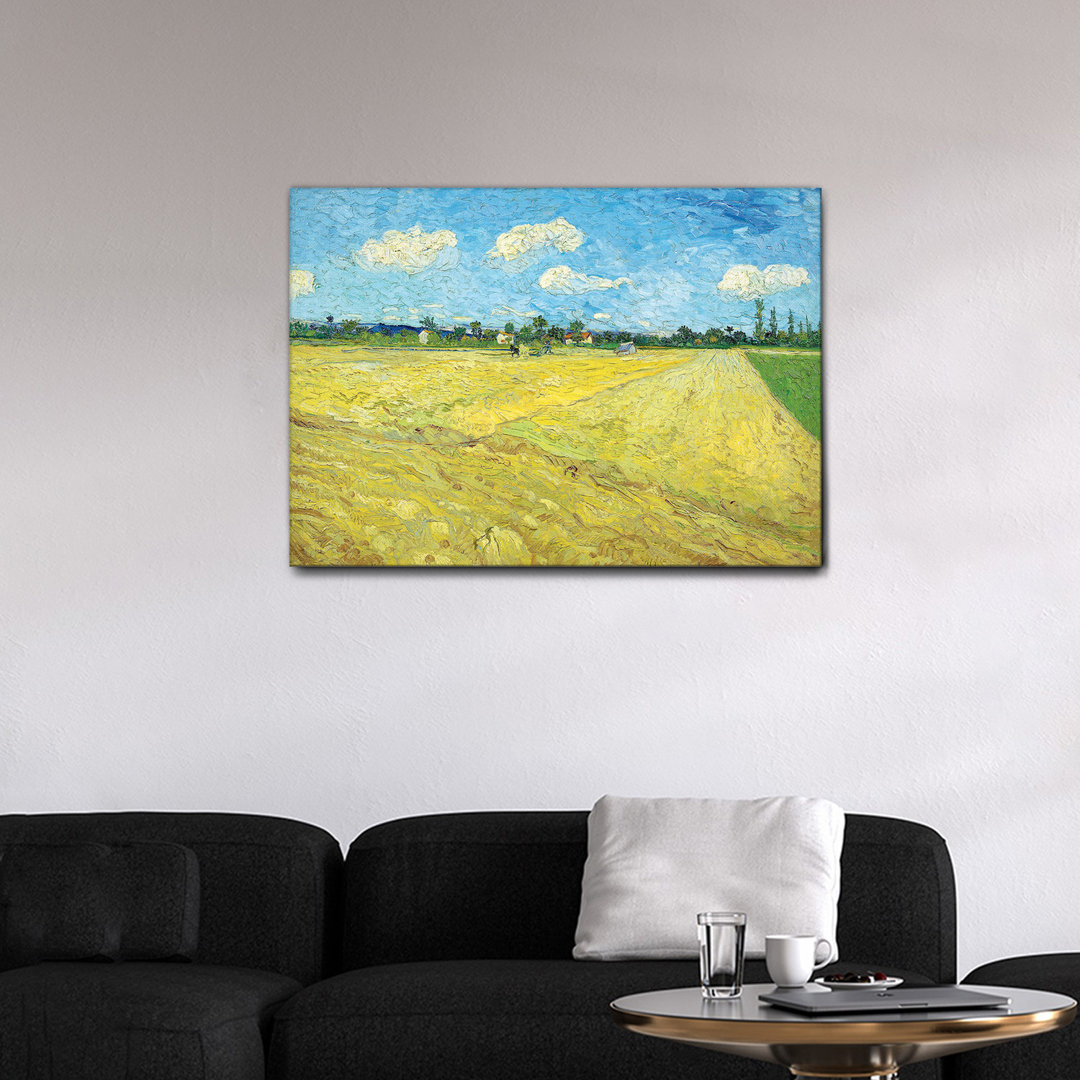 Leinwandbild Gepflügte Felder (die Furchen) von Vincent Van Gogh