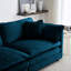Fauteuil respirant avec repose-pieds et salon - Chenille bleue haute pour le salon
