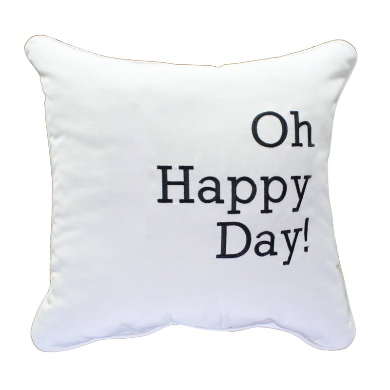 Embroidered Sunbrella® Outdoor Throw Pillow