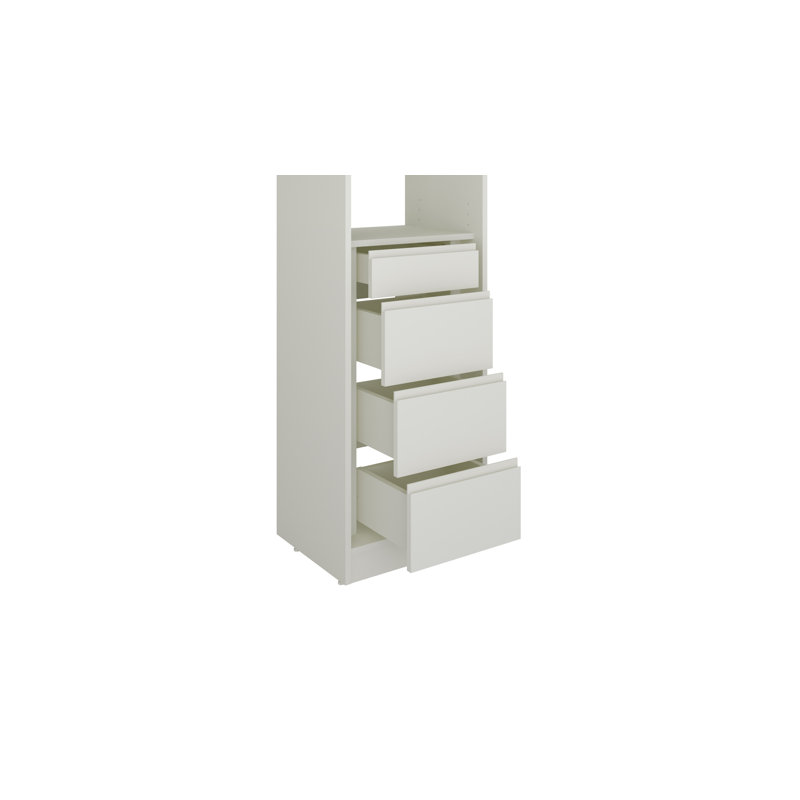 Closet System Reach-In Sets 18/36/18 Inches, 84"H x 72"W x 16"D, White