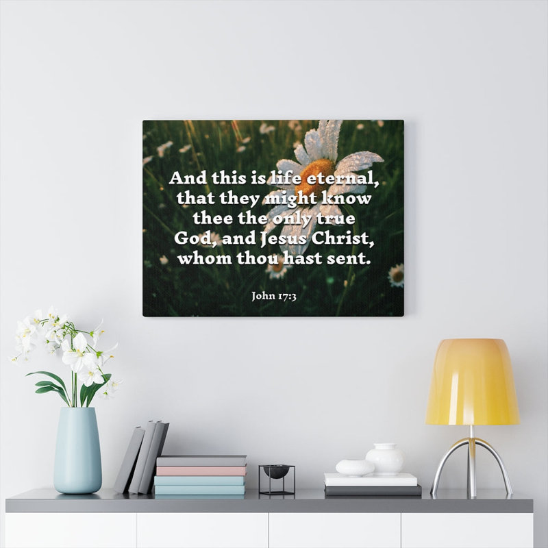 Life Eternal John 17:3 - Wrapped Canvas Print, 30cm H x 41cm W